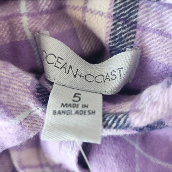 5 New purple plaid button down shirt - Picture 2 of 3